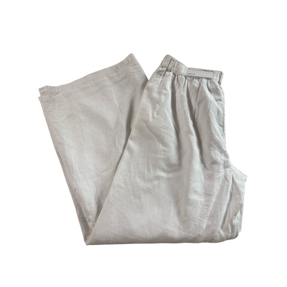 Liz Claiborne Pants - Liz Claiborne White Wide-Leg High-Rise Pants size 8